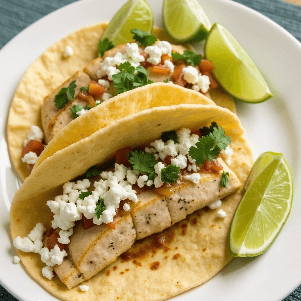 Quick and Easy Fish Tacos with Flour Tortillas, Cabbage Slaw, and Chipotle Sauce