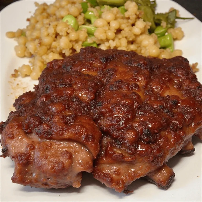 Boneless beef ribs recipe cooking in the oven with spices and sauce