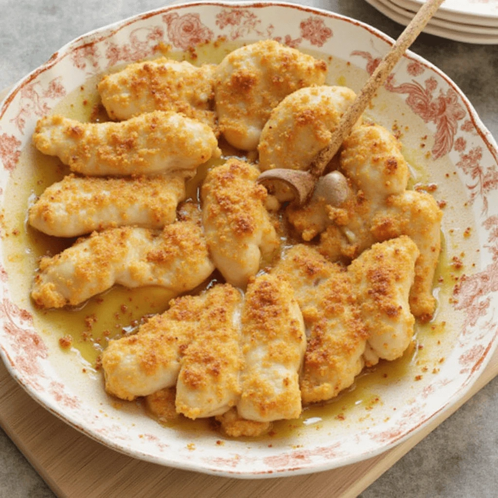 Crispy golden Chicken Crack pieces served on a platter