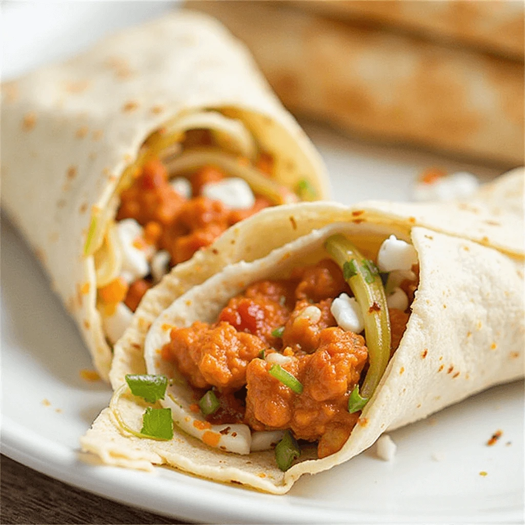 Buffalo chicken wrap recipe served with lettuce, tomato, and cheese