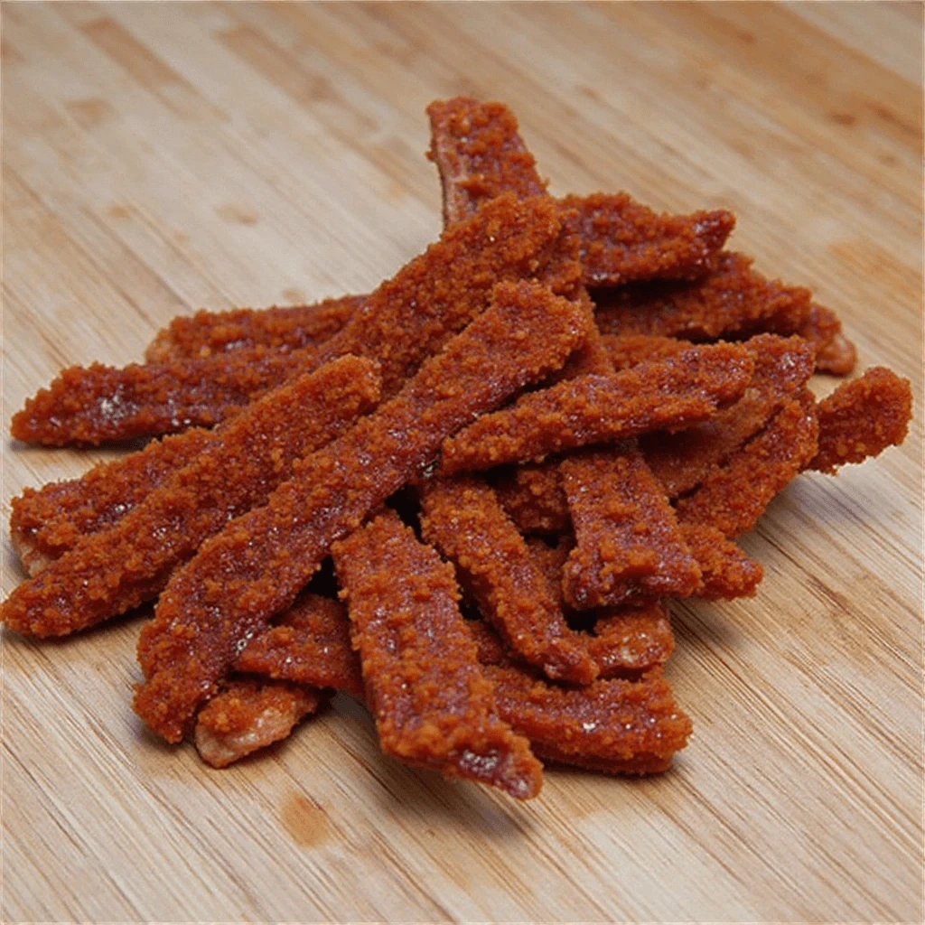 Marinated beef slices for spicy beef jerky recipe