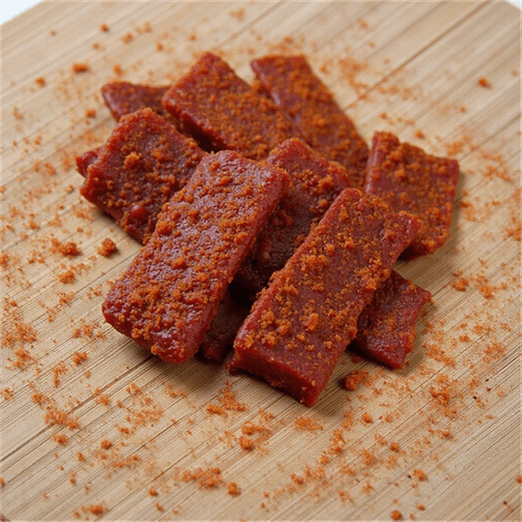 Beef strips drying in oven for spicy beef jerky recipe