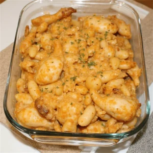 Creamy chicken riggies recipe pasta with bell peppers and Parmesan cheese