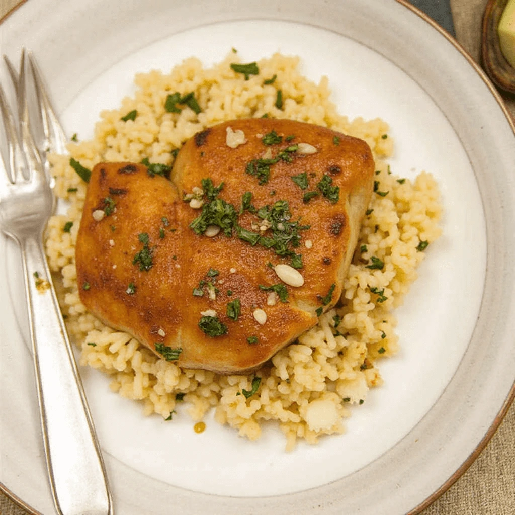 Honey Soy Tilapia served with steamed rice and stir-fried vegetables