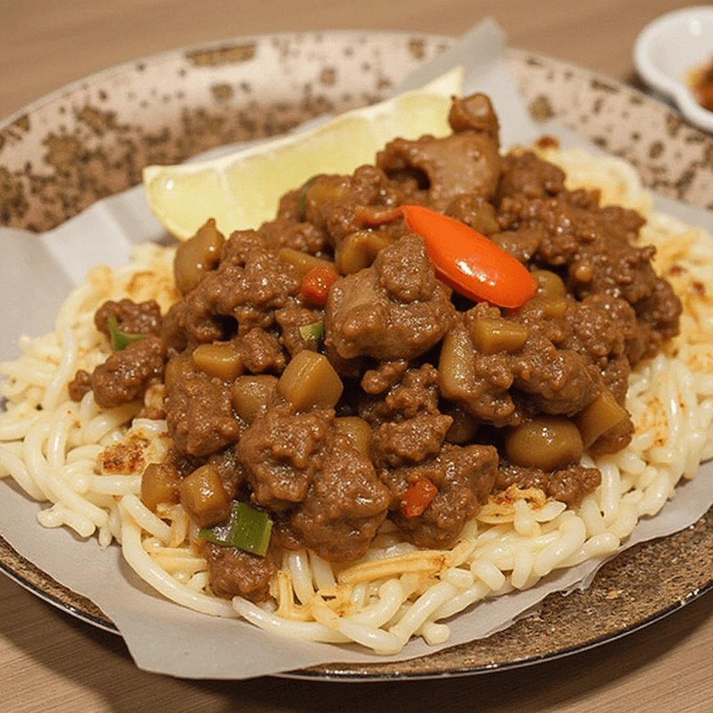 Yoshinoya beef recipe with thinly sliced beef and onions over steamed rice