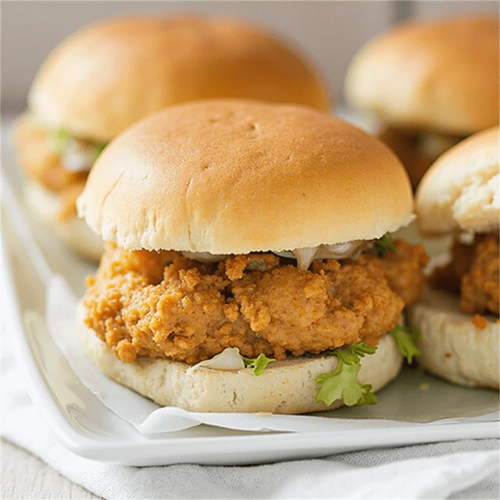Cheesy garlic chicken sliders recipe baked with melted cheese and garlic butter