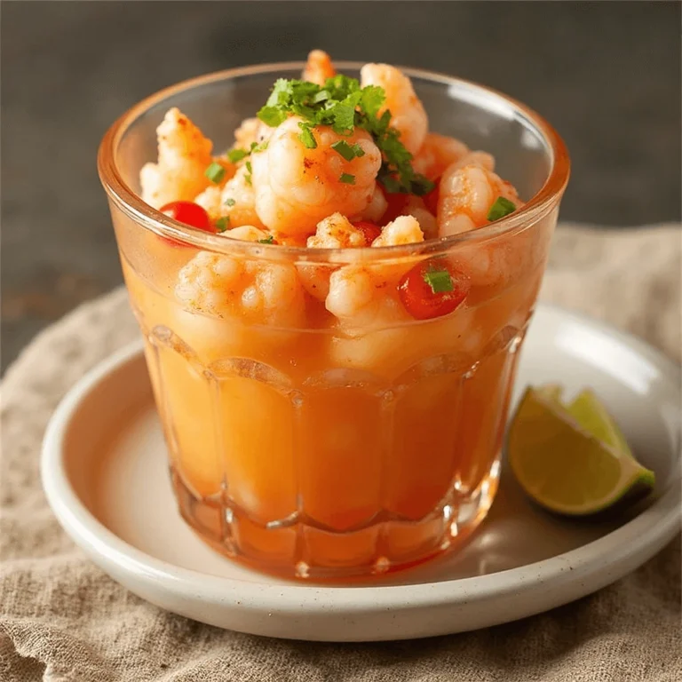 Authentic Mexican Shrimp Cocktail Recipe with shrimp, avocado, tomato, and lime