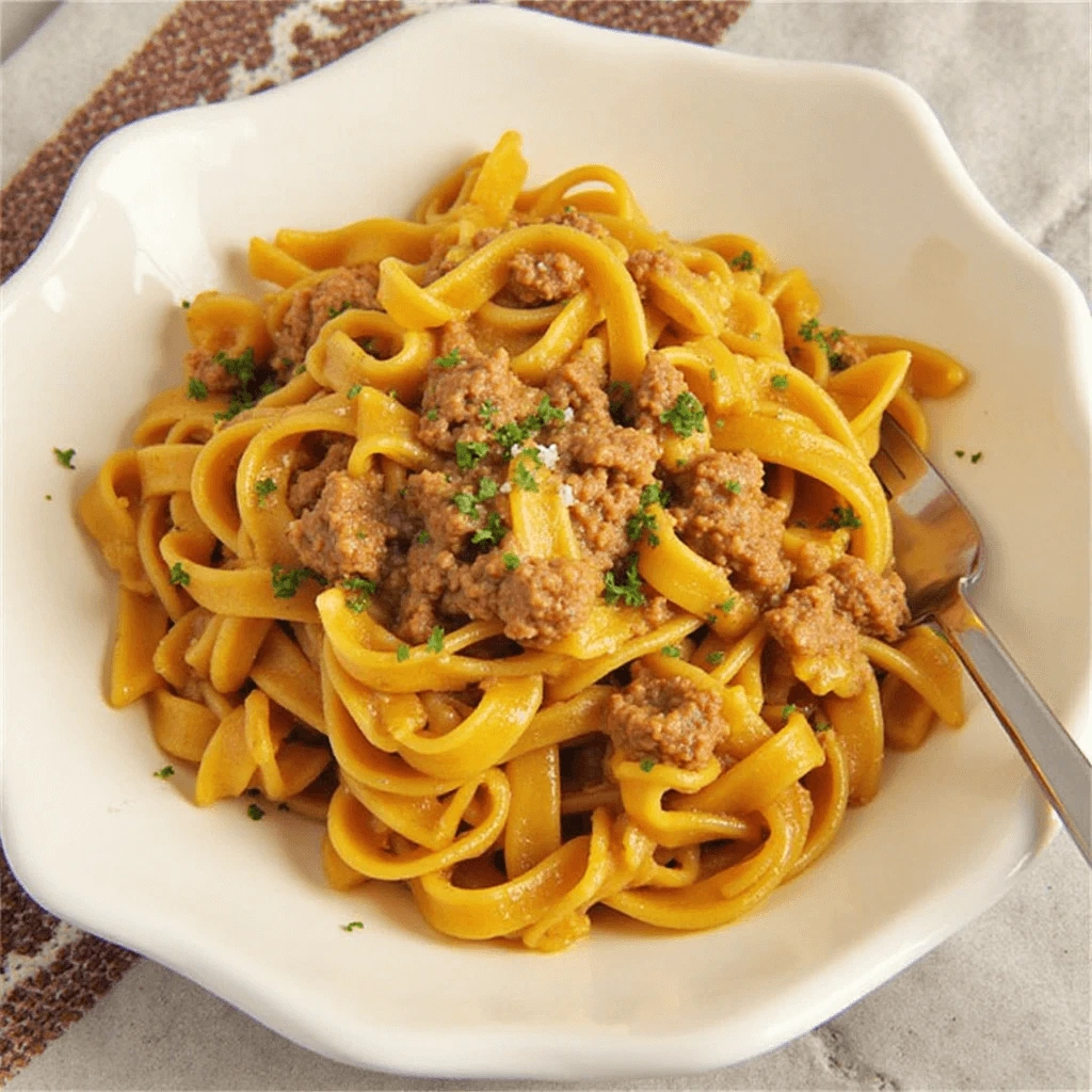 Skillet Ground Beef Pasta Recipe