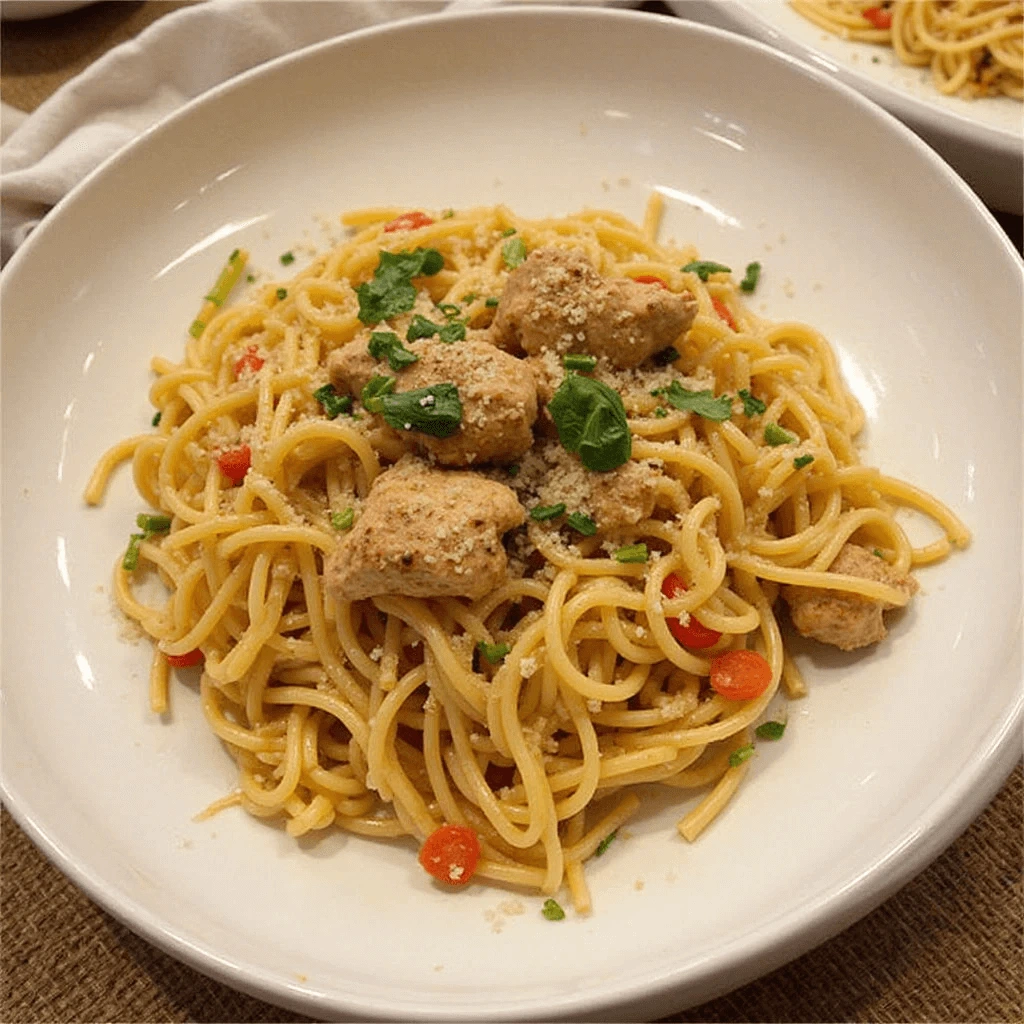 Close-up of Cajun Chicken Pasta