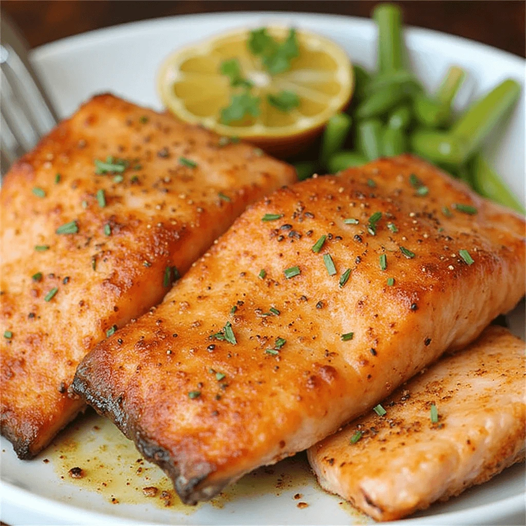 Air Fryer Salmon Cooking in Basket at 390°F